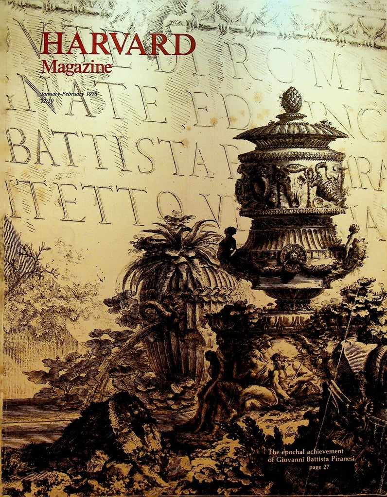 Harvard Magazine January 1978 Giovanni Battista Piranesi Ivan the Terrible