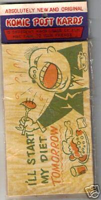 Sealed pack of 15 Komic Post Cards (Japan) 1950s Unused