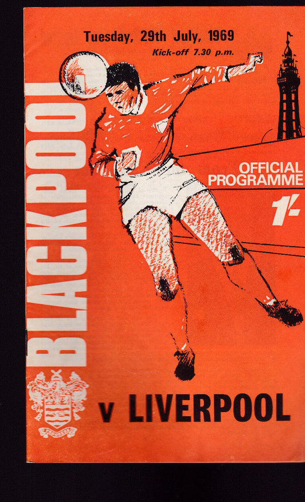 Blackpool Football Club Official Programme v Liverpool July 29 1969