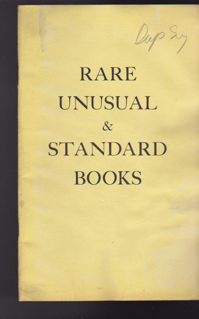 A Rosenthal Ltd Catalogue 66 Rare Unusual & Standard Books On Many Subjects