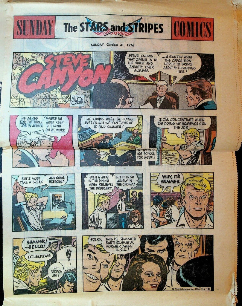 Stars & Stripes Sunday Comics October 31 1976 Steve Canyon Blondie