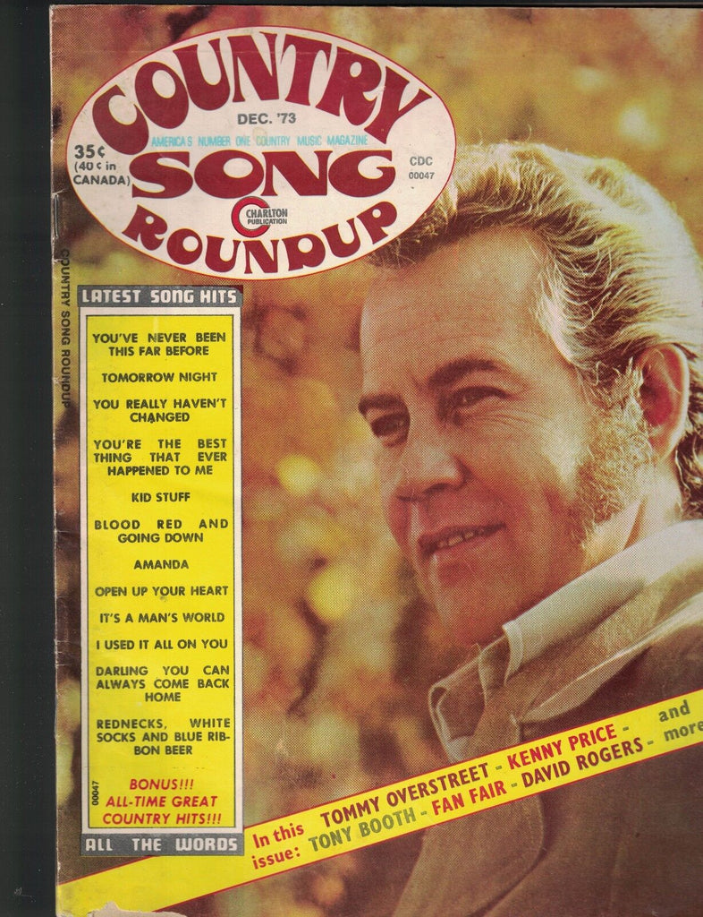 Country Song Roundup Magazine December 1973 Tommy Overstreet Kenny Price