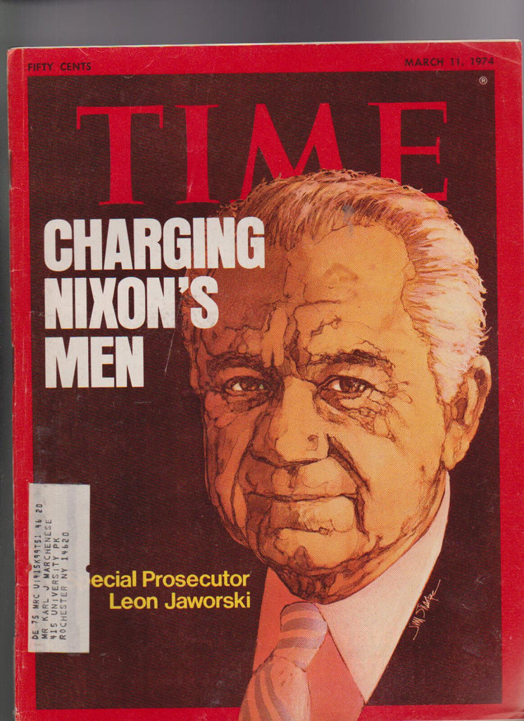 Time Magazine Richard Nixon Special Prosecutor Leon Jaworski March 11 1974