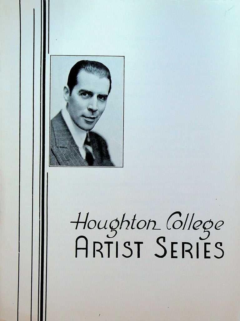 Earle Spicer Baritone Program October 1940 Houghton College Artist Series