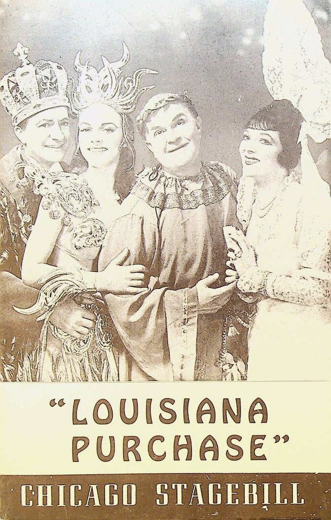 Louisiana Purchase Chicago Stagebill October 13 1941 Vera Zorina William Gaxton