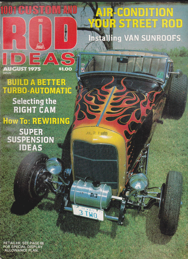 1001 Custom & Rod Ideas Magazine Street Rods August 1975 Free US S/H