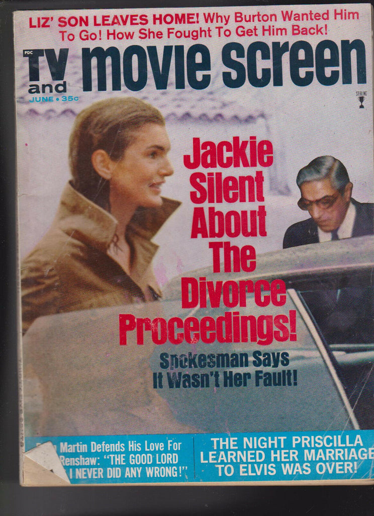 TV & Movie Screen June 1970 Jackie Onassis Dean Martin Elvis Presley