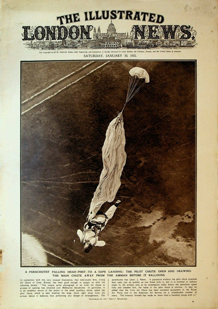 Illustrated London News January 30 1932 Parachute Japanese in Chinchow