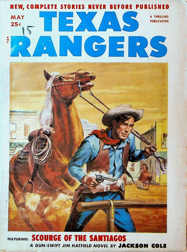 Texas Rangers Pulp May 1955 Jackson Cole Jim Hatfield Kenneth Sinclair