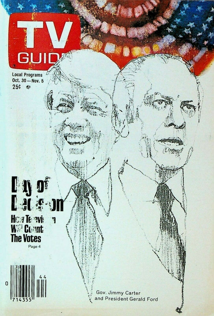 TV Guide October 30 1976 Jimmy Carter Gerald Ford Jim Gavin Tom Ewell