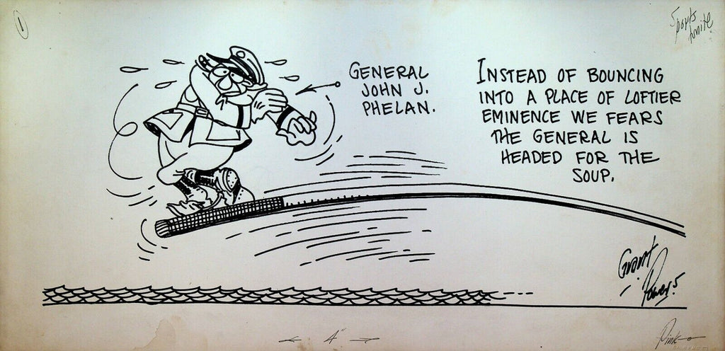 General John Phelan Original Comic Art Grant Powers NYS Athletic Commission