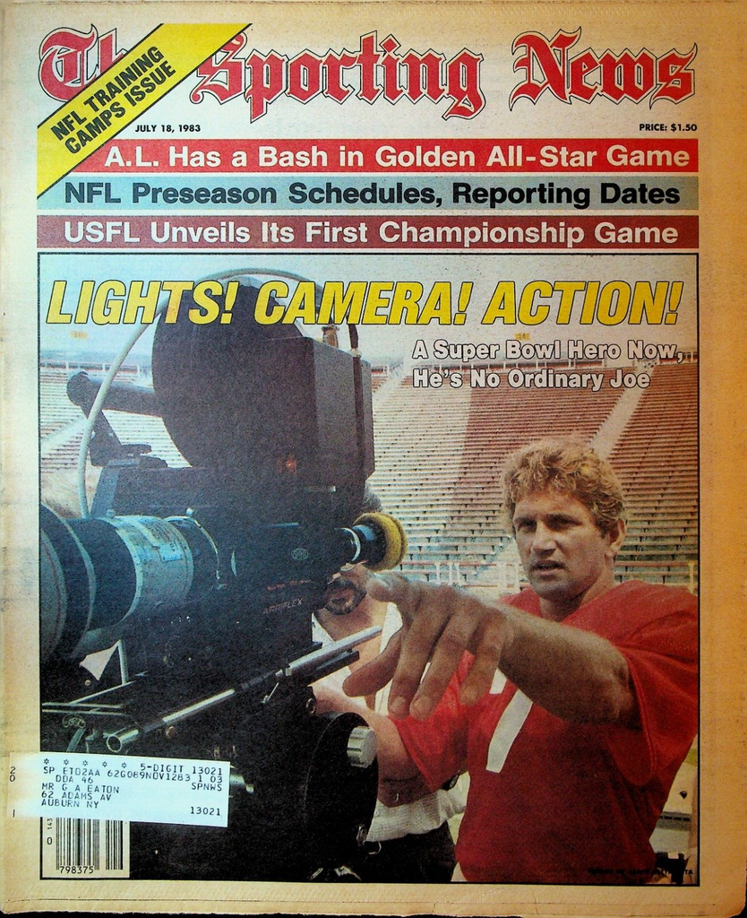The Sporting News July 18 1983 Joe Theismann USFL Baseball All Star Game