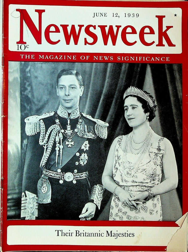 Newsweek June 12 1939 Adolf Hitler King George Spelling Bee Polo