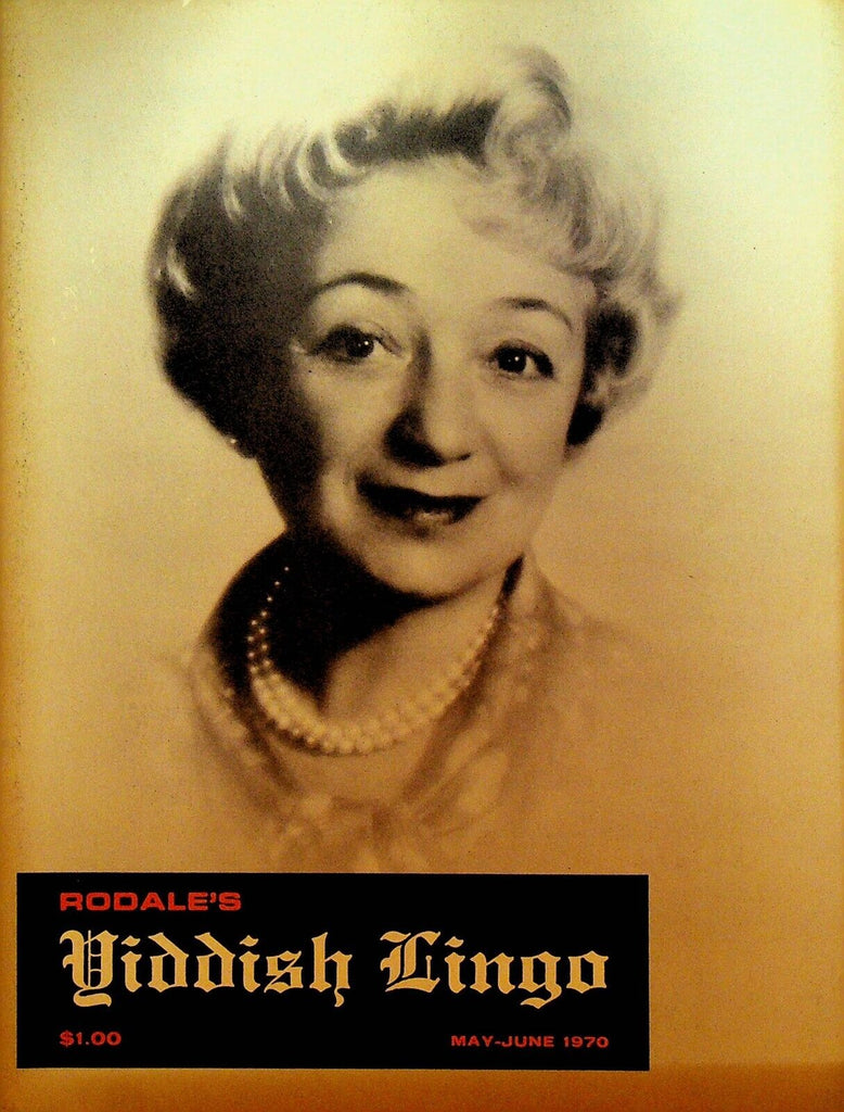 Rodale's Yiddish Lingo Magazine #3 May 1970 Lottie Robins Molly Picon