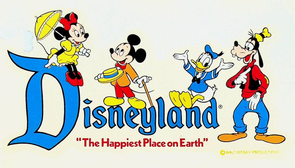 Disneyland the Happiest Place on Earth Decal 1981
