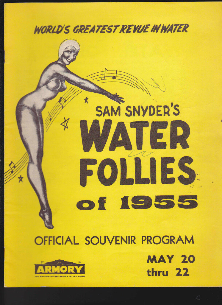Sam Snyder's Water Follies of 1955 Official Souvenir Program- SIGNED
