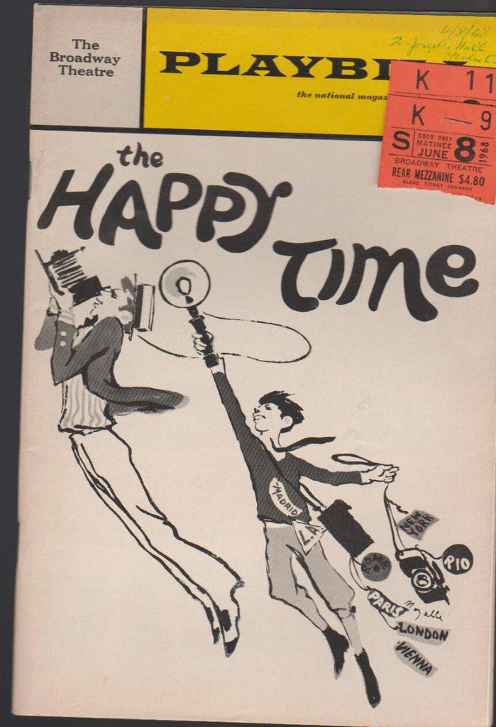 The Happy Time Playbill June 1968 Robert Goulet Jeanne Arnold