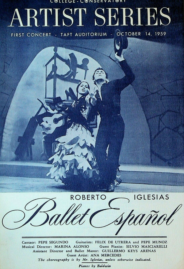 Roberto Iglesias Ballet Espanol Program October 14 1959 Artist Series