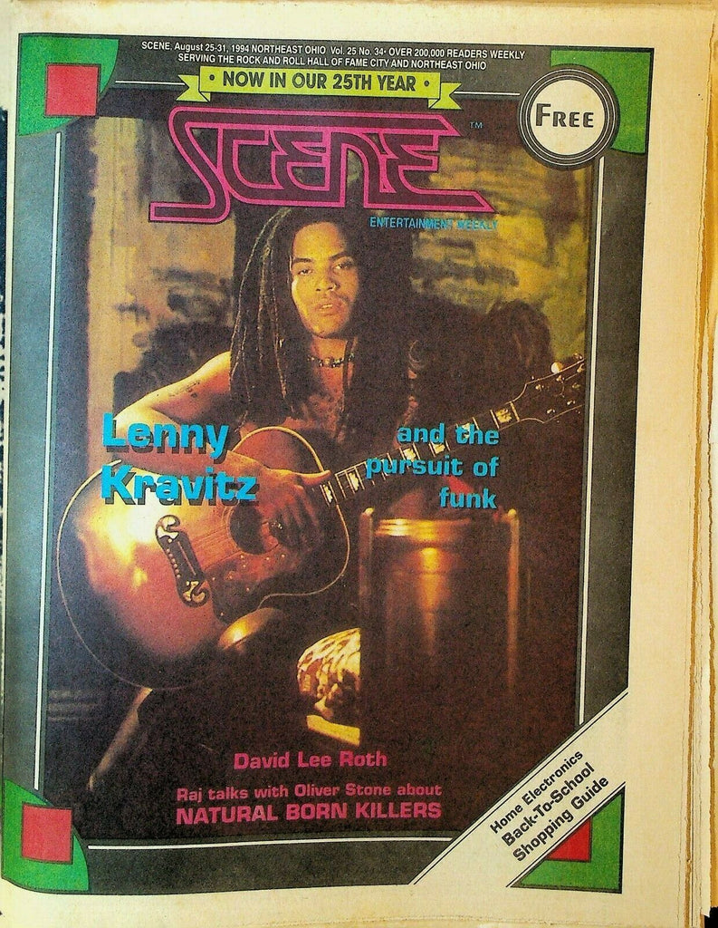 Cleveland Scene Magazine August 25 1994 Lenny Kravitz David Lee Roth