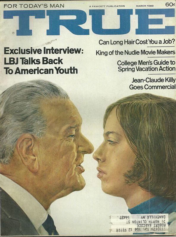 True Magazine March 1969 RUSS MEYER Jean-Claude Killy LBJ