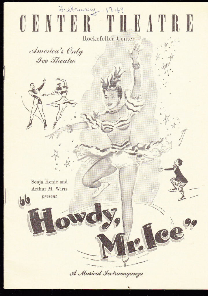 Howdy Mr Ice Center Theatre Program (Rockefeller Center)  Sonja Henie (Feb 1949)