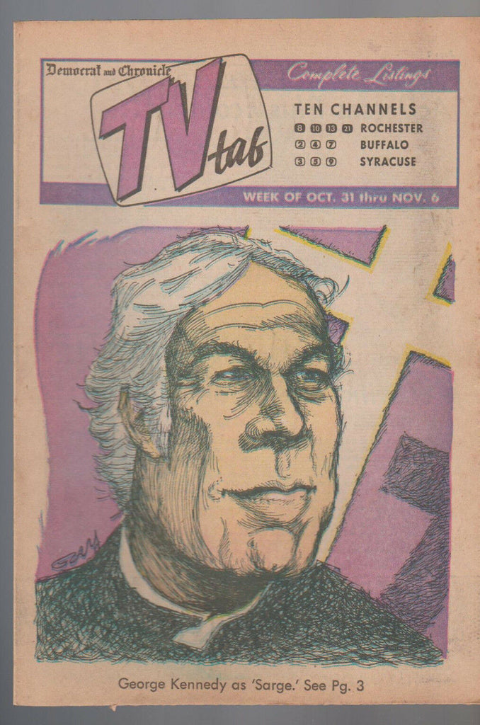 TV Tab Democrat & Chronicle October 31 1971 George Kennedy as Sarge