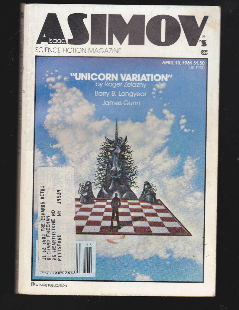 Isaac Asimov's Science Fiction Magazine April 13 1981 Roger Zelazny