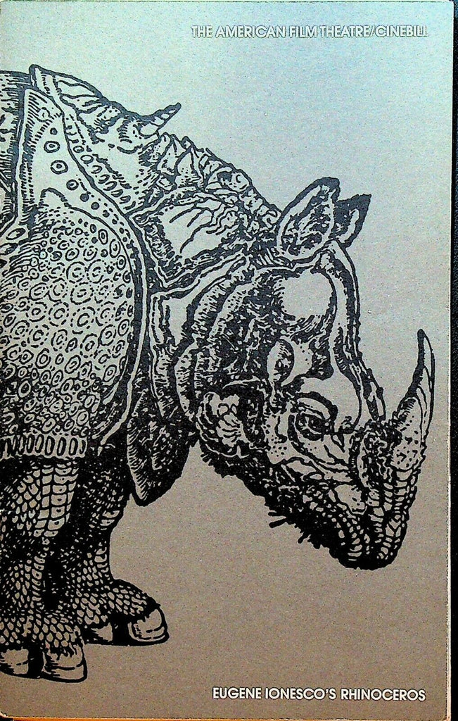 Eugene Ionesco's Rhinoceros Cinebill 1972 Gene Wilder Zero Mostel