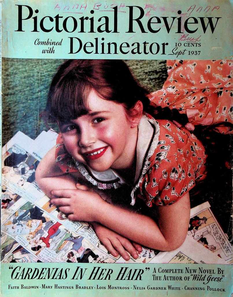 Pictorial Review September 1937 Newspaper Comic Cover Faith Baldwin