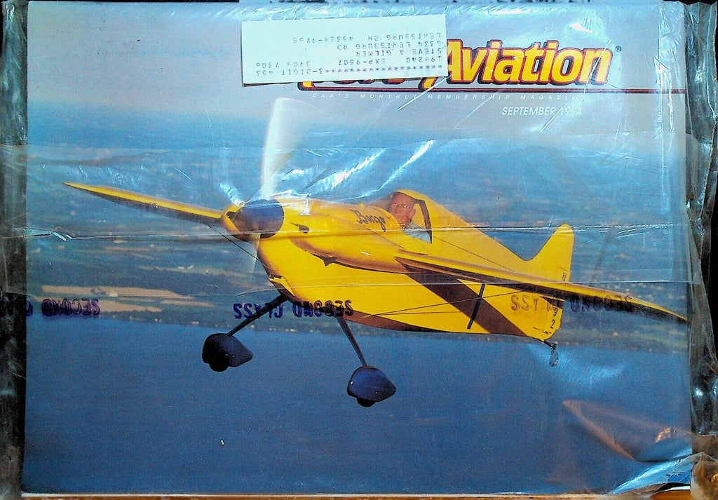 Sport Aviation Magazine September 1994 EAA Monthly Membership Magazine