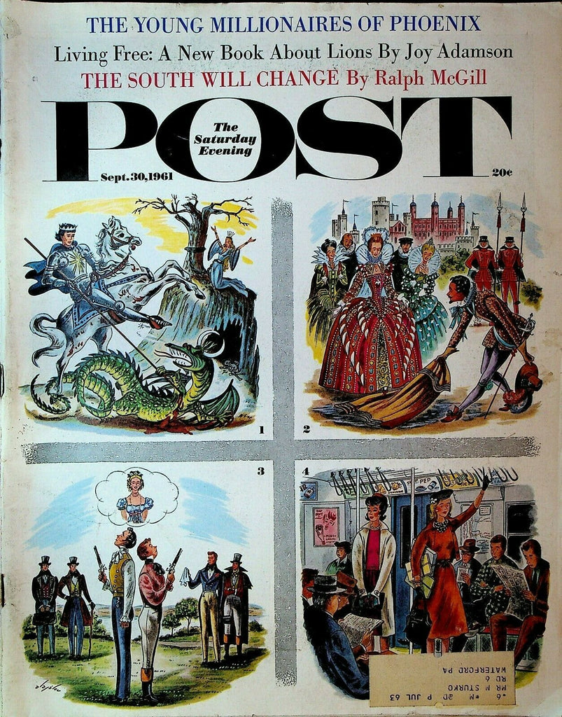 Saturday Evening Post September 30 1961 Shirley Ann Grau William Saroyan