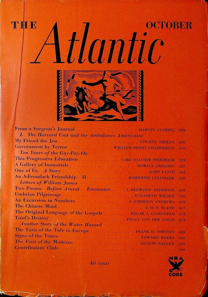 Atlantic October 1934 Chinese Mind William James National Portrait Gallery