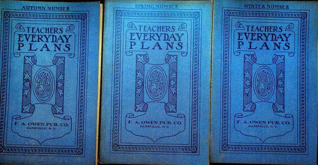 Teacher's Everyday Plans Set of 3 1907 Nellie Petticrew Nellie McCabe SC Book
