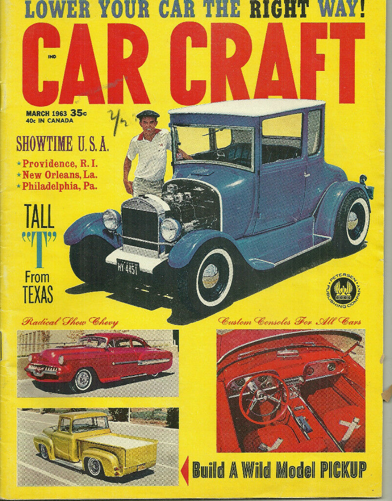 Car Craft Magazine March 1963 Showtime USA Pickup Radical Show Chevy