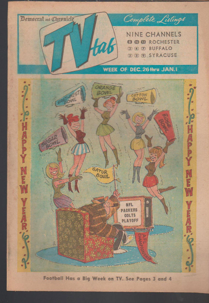 Democrat & Chronicle TV Tab December 26 1966 NFL Playoffs & Bowl Games