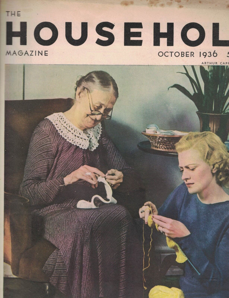 Household Magazine October 1936 Fidelis Harber Quilting Cover