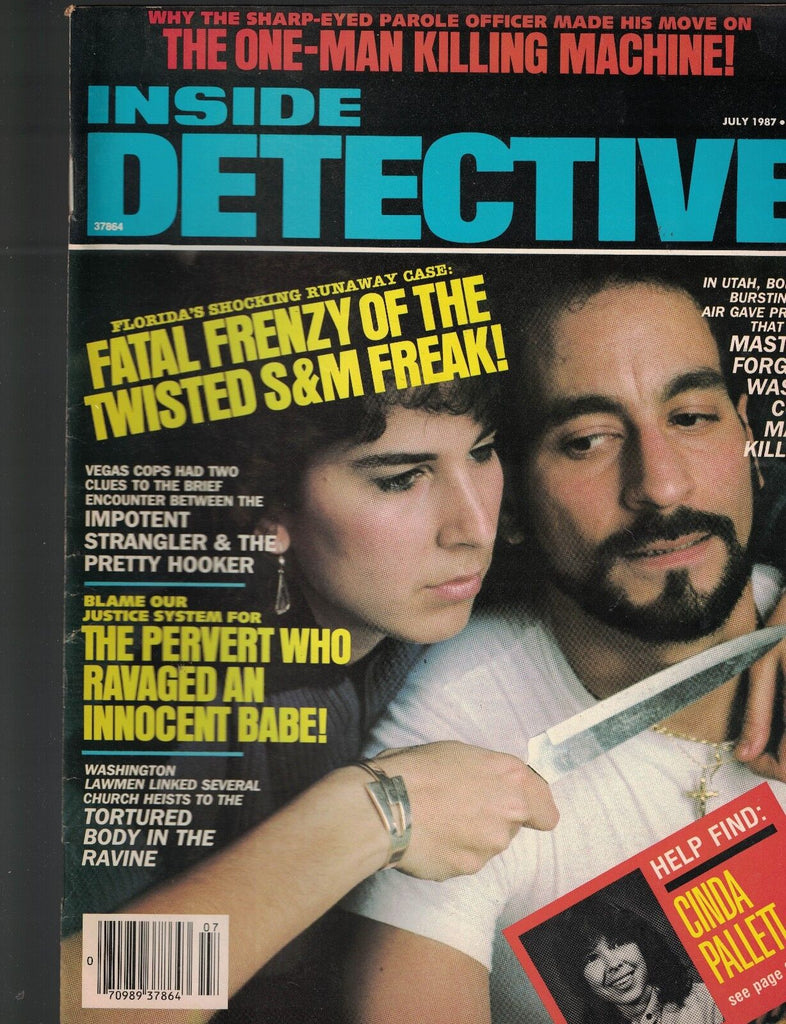 Inside Detective Magazine July 1987 Edward Cleveland Michael Langland