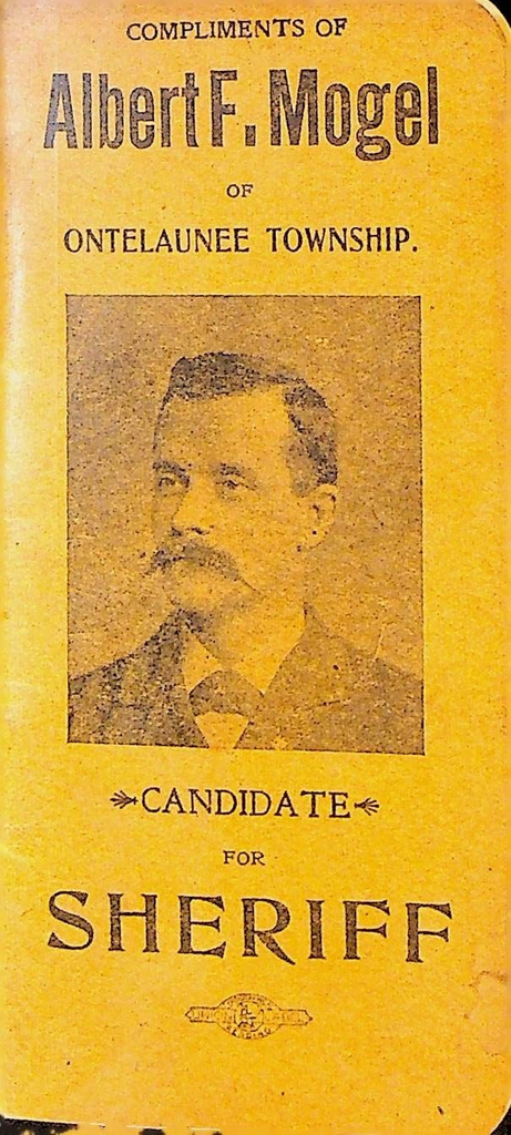 Albert F Mogel Ontelaunee Township 1901 For Sheriff Bucks County Memo Book