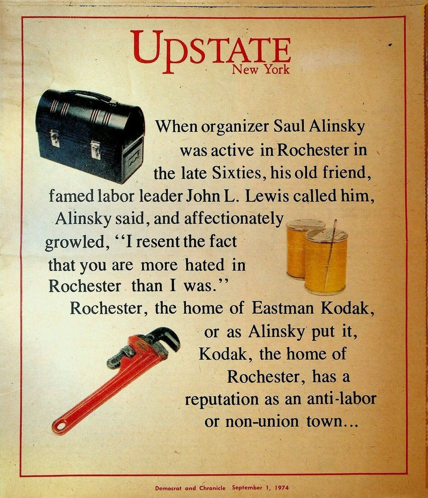 Upstate New York Magazine Union Labor in Rochester September 1 1974