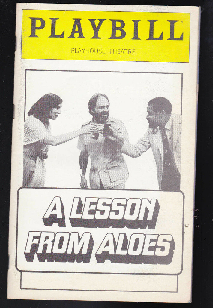 A Lesson from Aloes Playbill December 1980 James Earl Jones Maria Tucci