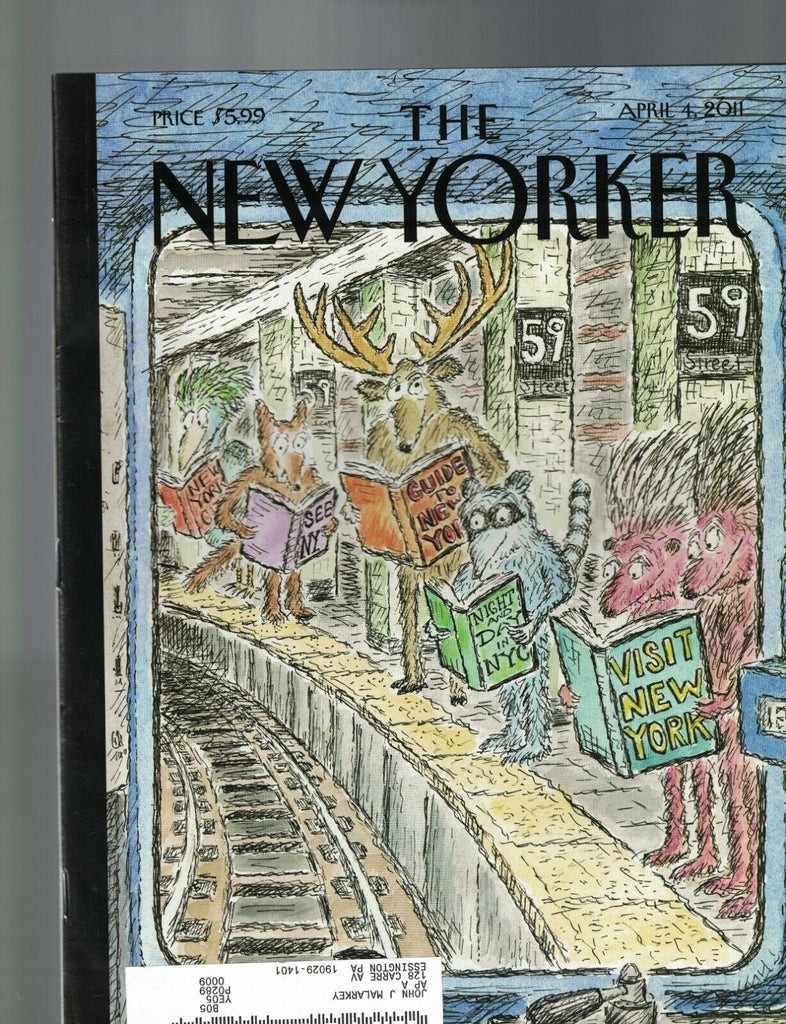 The New Yorker April 4 2011 Tunisia Robin Williams Time Warner Book of Mormon