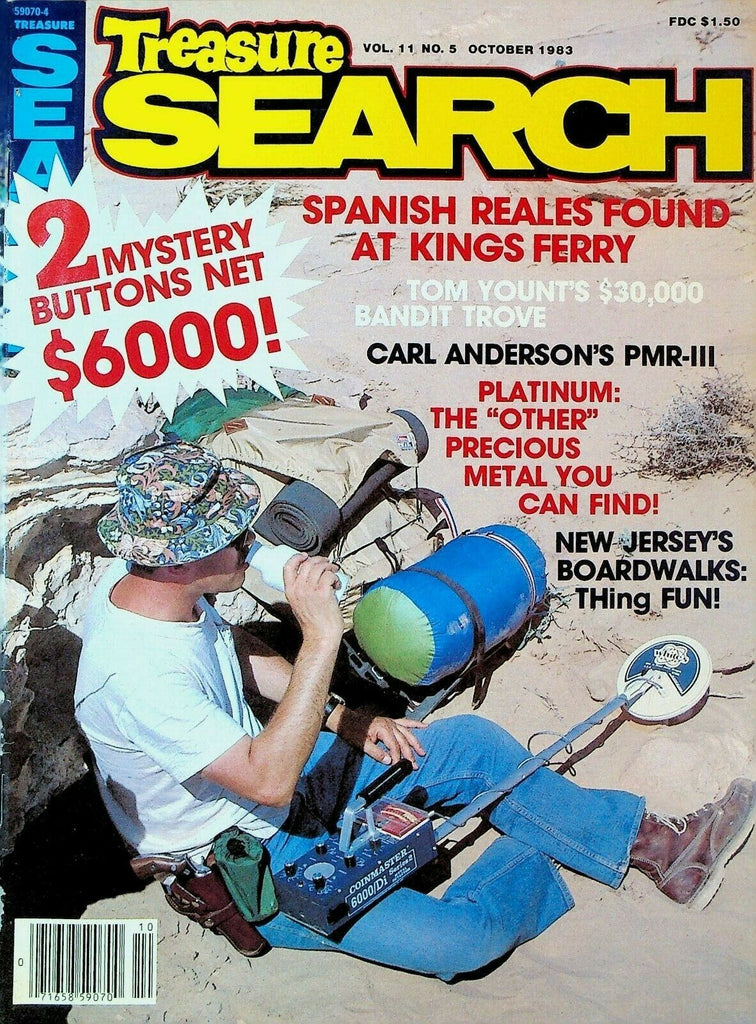 Treasure Search Magazine October 1983 Tom Yount New Jersey Boardwalk