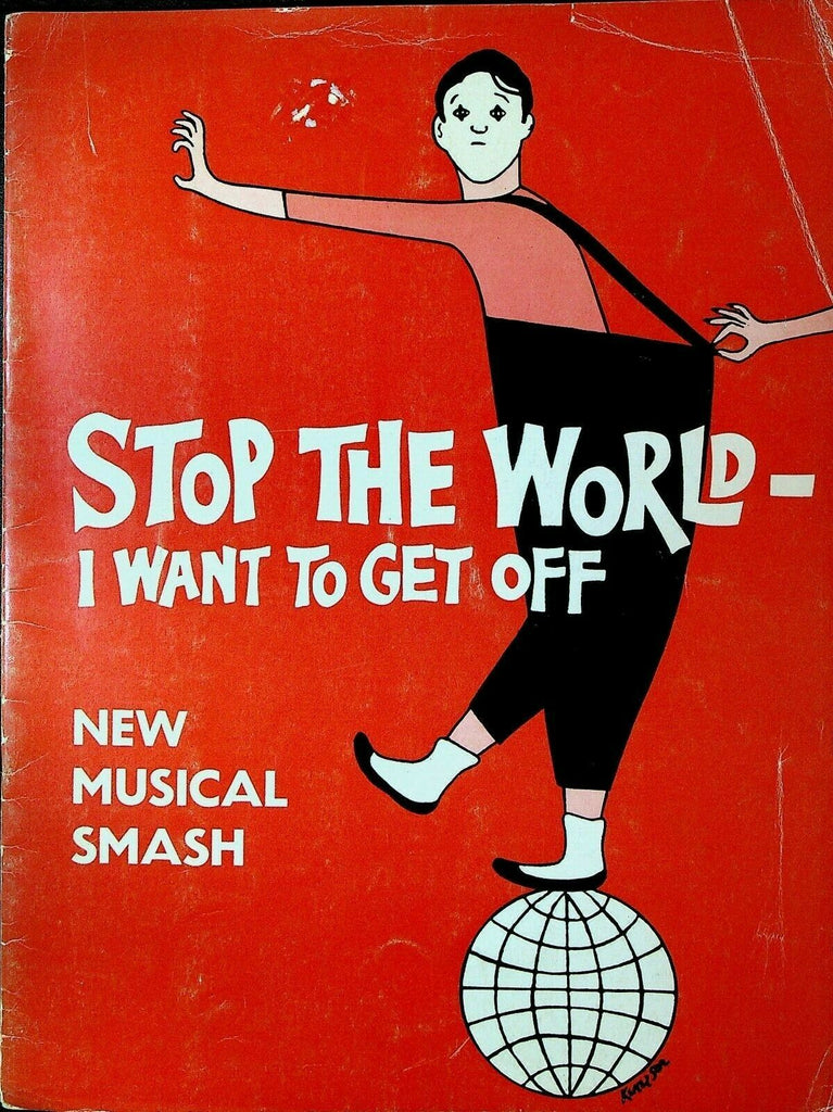 Stop the World I Want to Get Off Souvenir Program Joel Grey 1960s