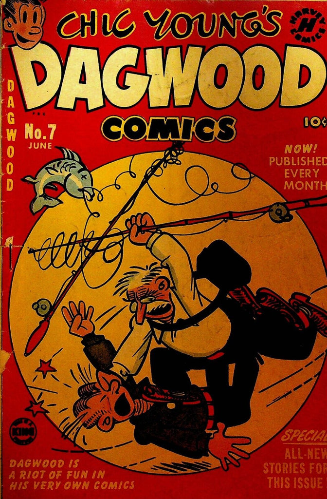 Dagwood Comics 7 Harvey Comics Chic Young 1951 Fishing Cover