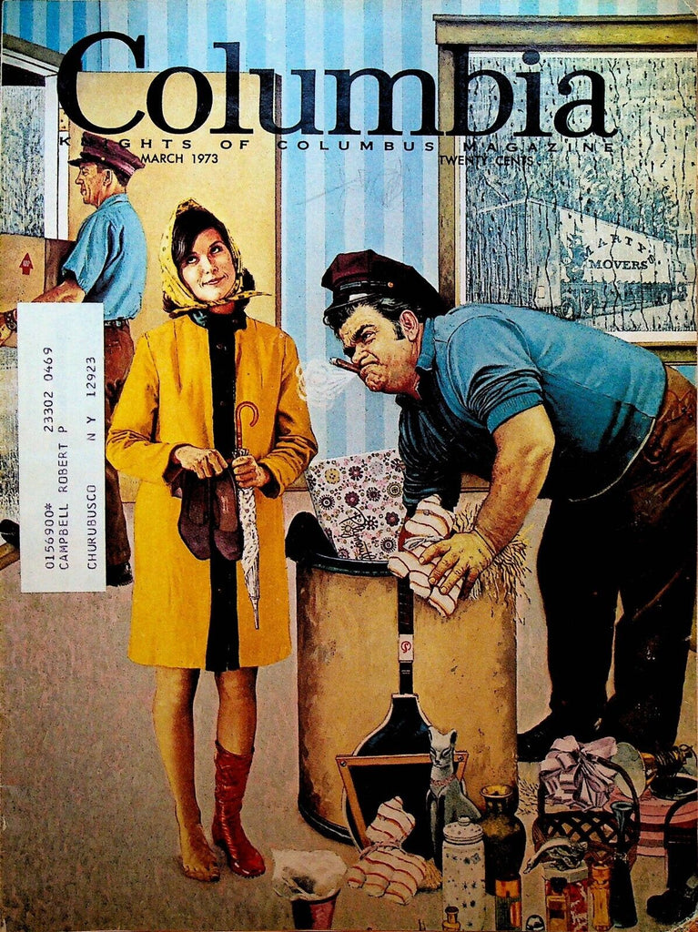 Columbia Magazine March 1973 Don Winslow Cover Knights of Columbus