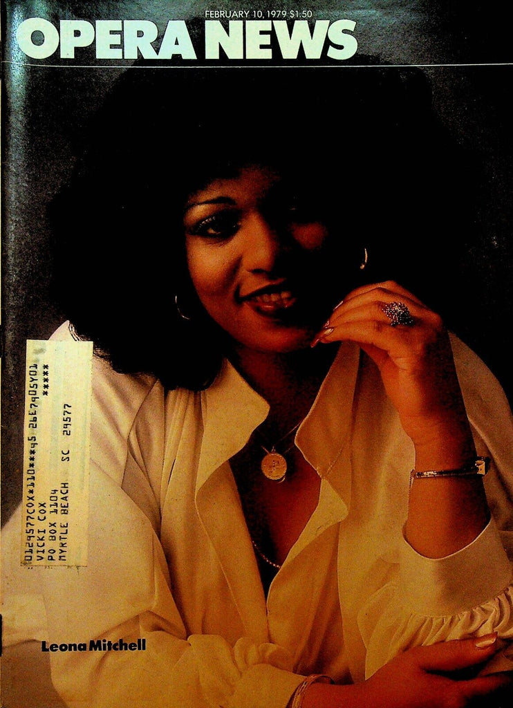 Opera News February 10 1979 Leona Mitchell Louis Gruenberg Livingston Biddle
