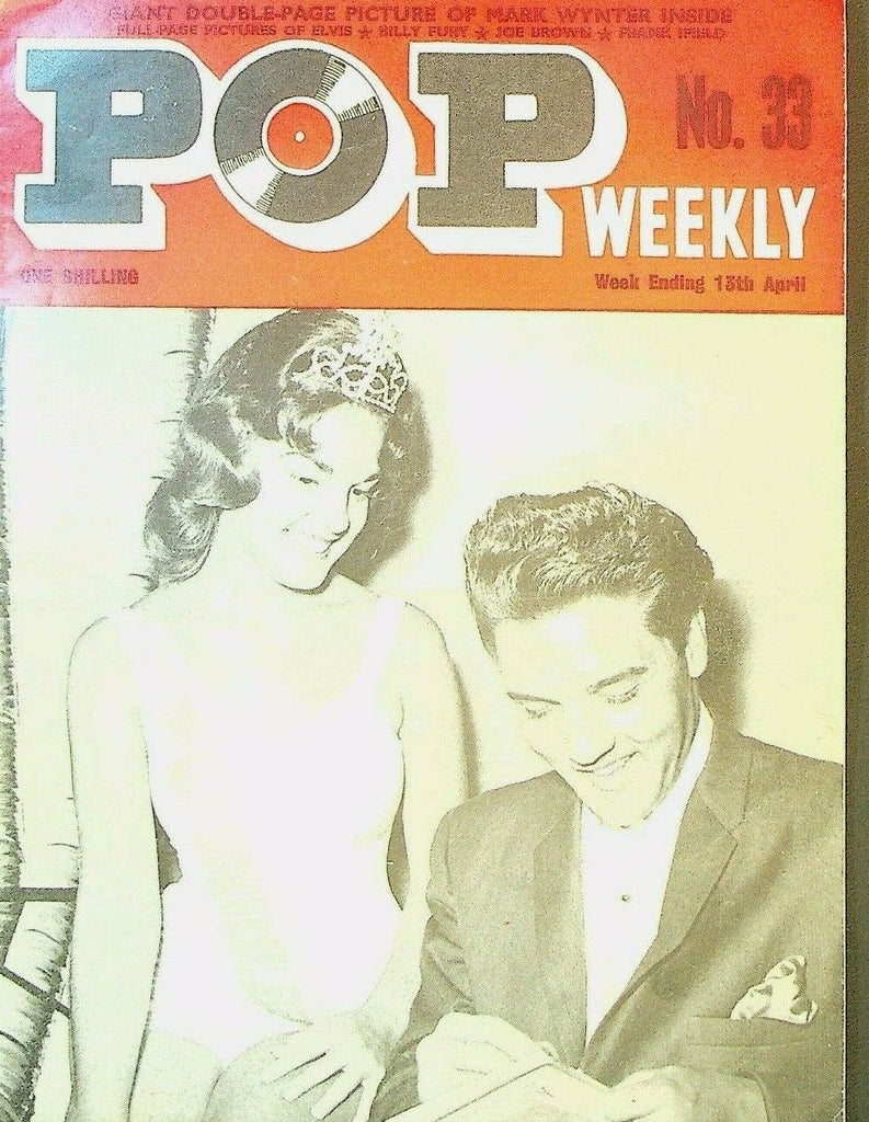 Pop Weekly #33 April 13 1963 Elvis Presley Joe Brown Duane Eddy Mark Wynter