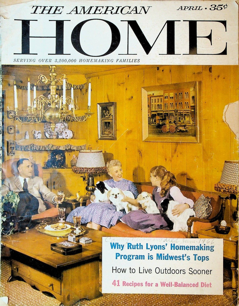 American Home Magazine April 1958 Ruth Lyons Gardens Arts Crafts