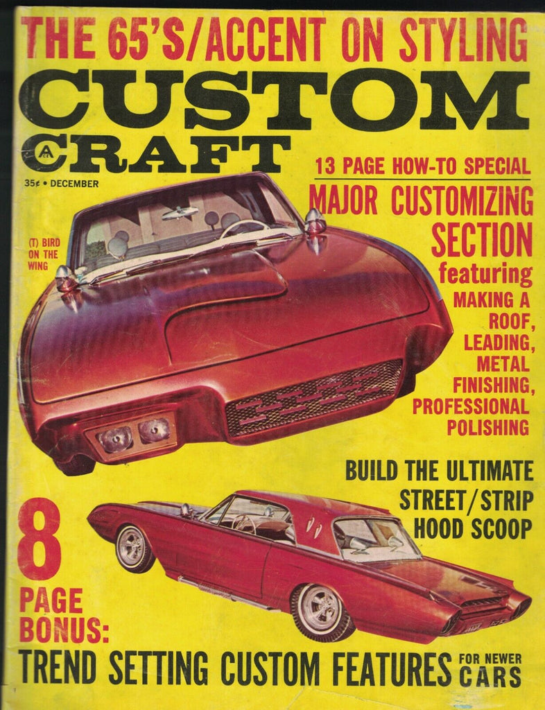 Custom Craft Magazine December 1964 T-Bird 1965 New Cars GM Ford Chrysler