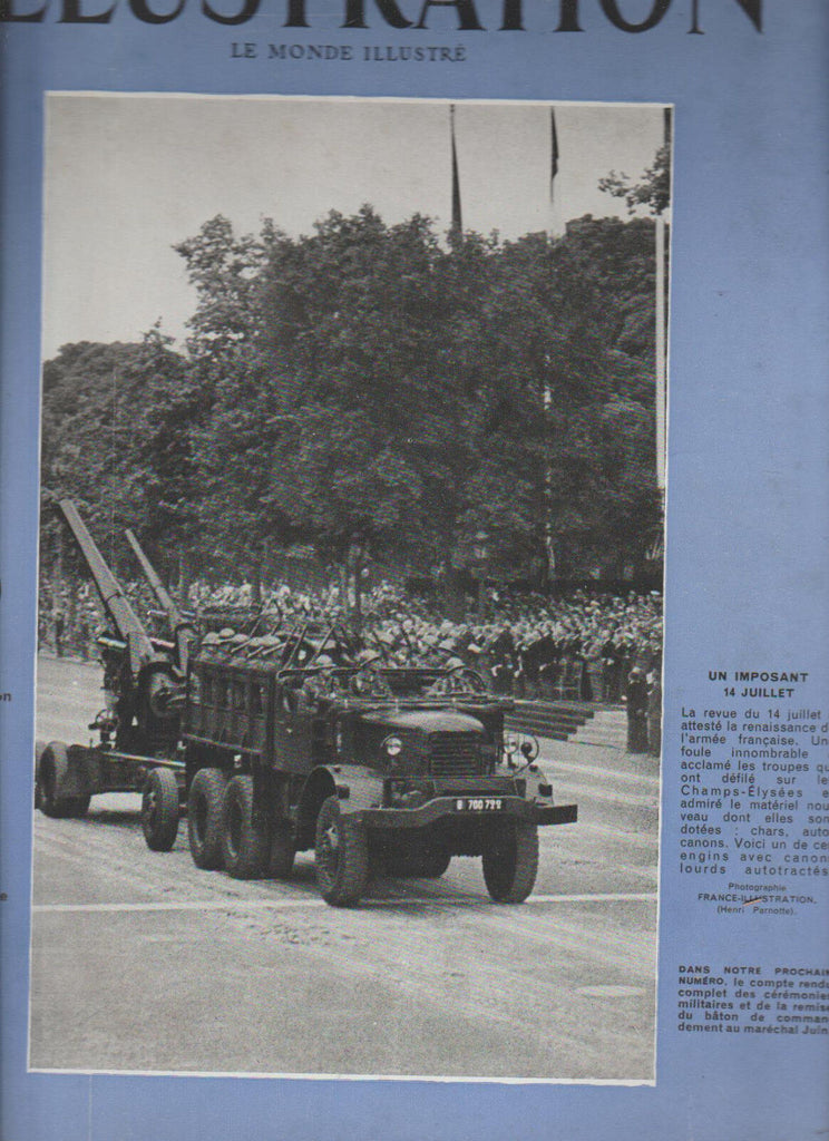 France Illustration Magazine July 19 1952 French Army on Champs-Elysees